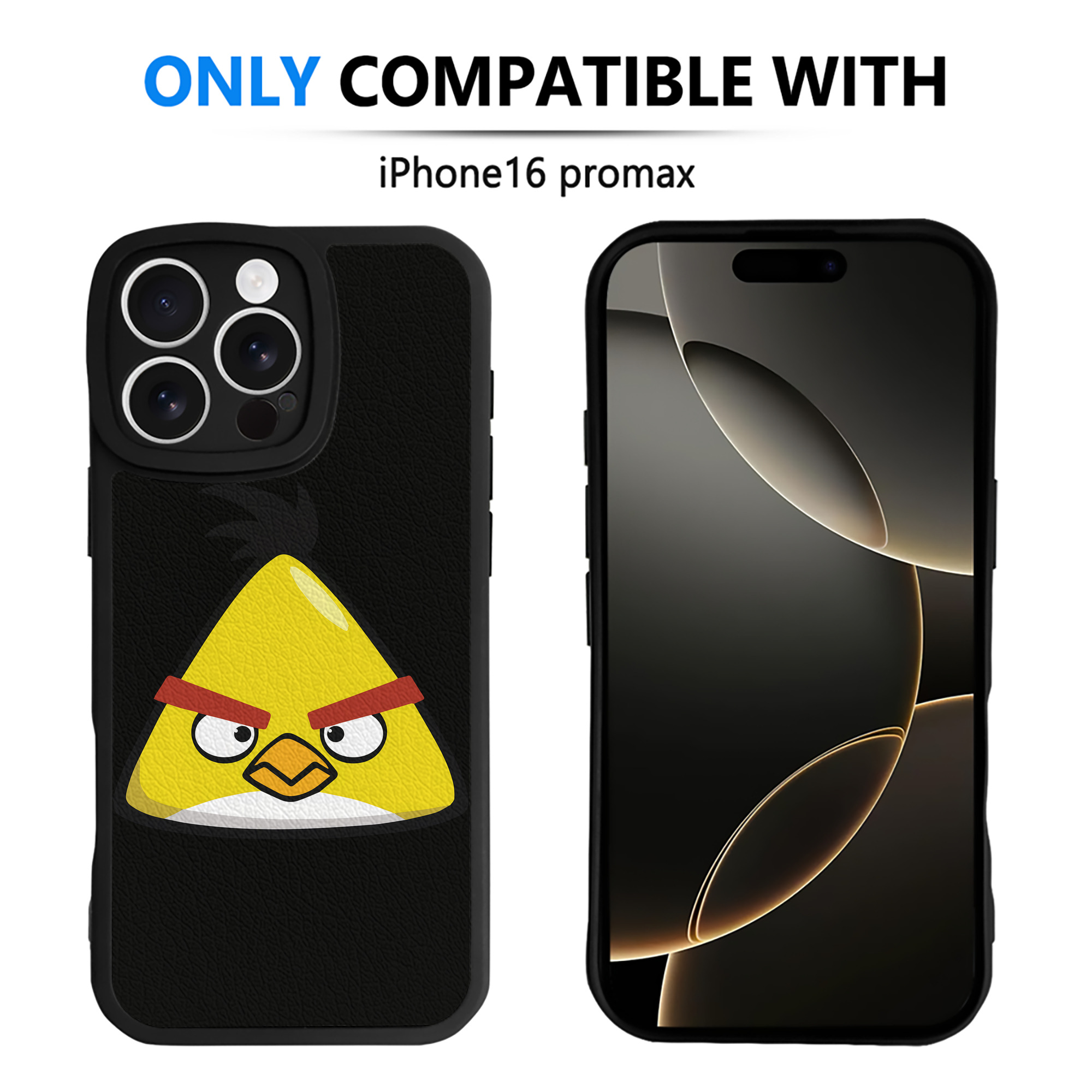 （画像用） Angry Birds アングリーバード 【iPhone 16シリーズ対応】シリコンスマホケース（レザー調） 材質：シリコン